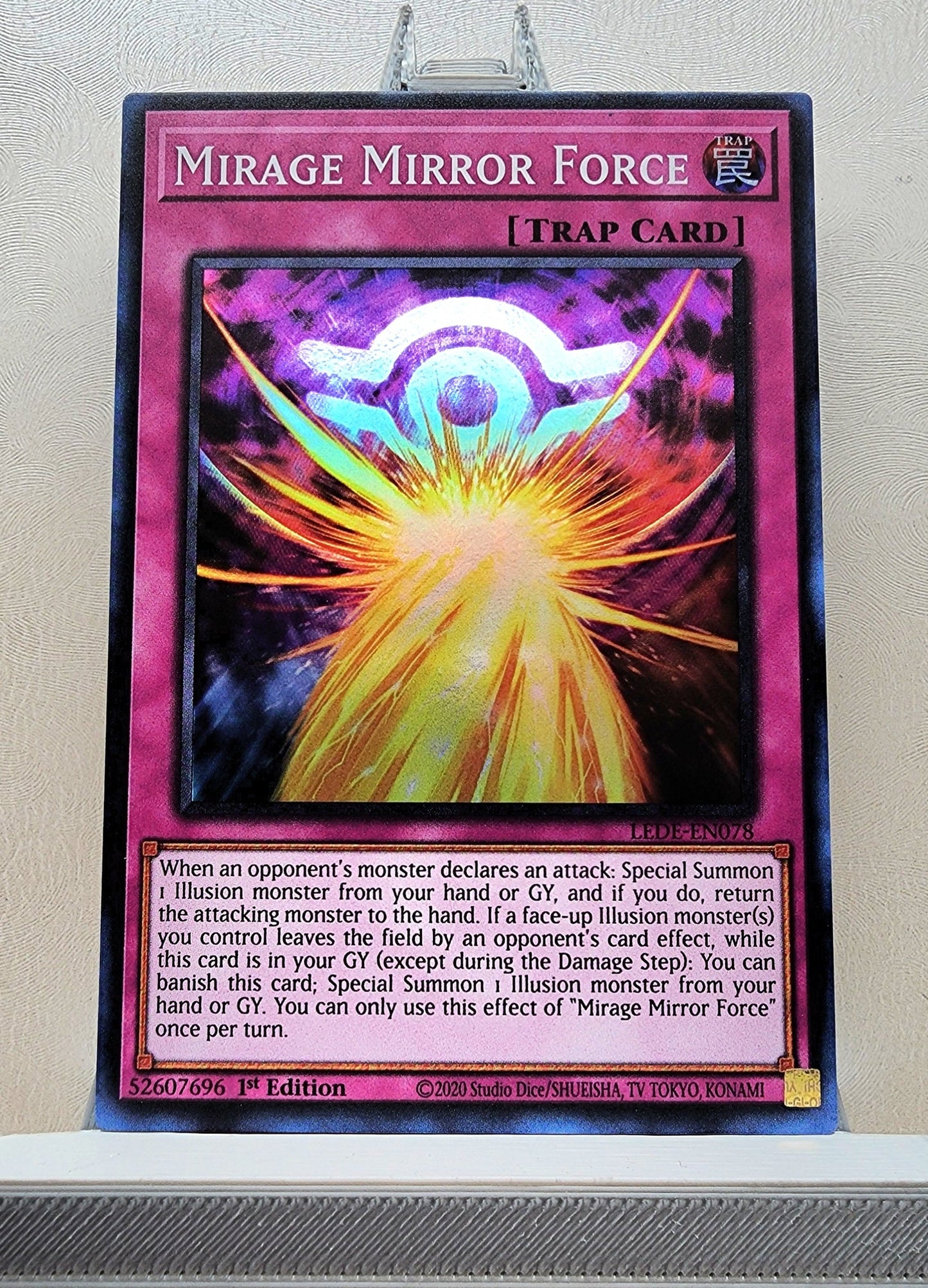 Yugioh! 1x Mirage Mirror Force (LEDE - Super Rare) 1st Edition