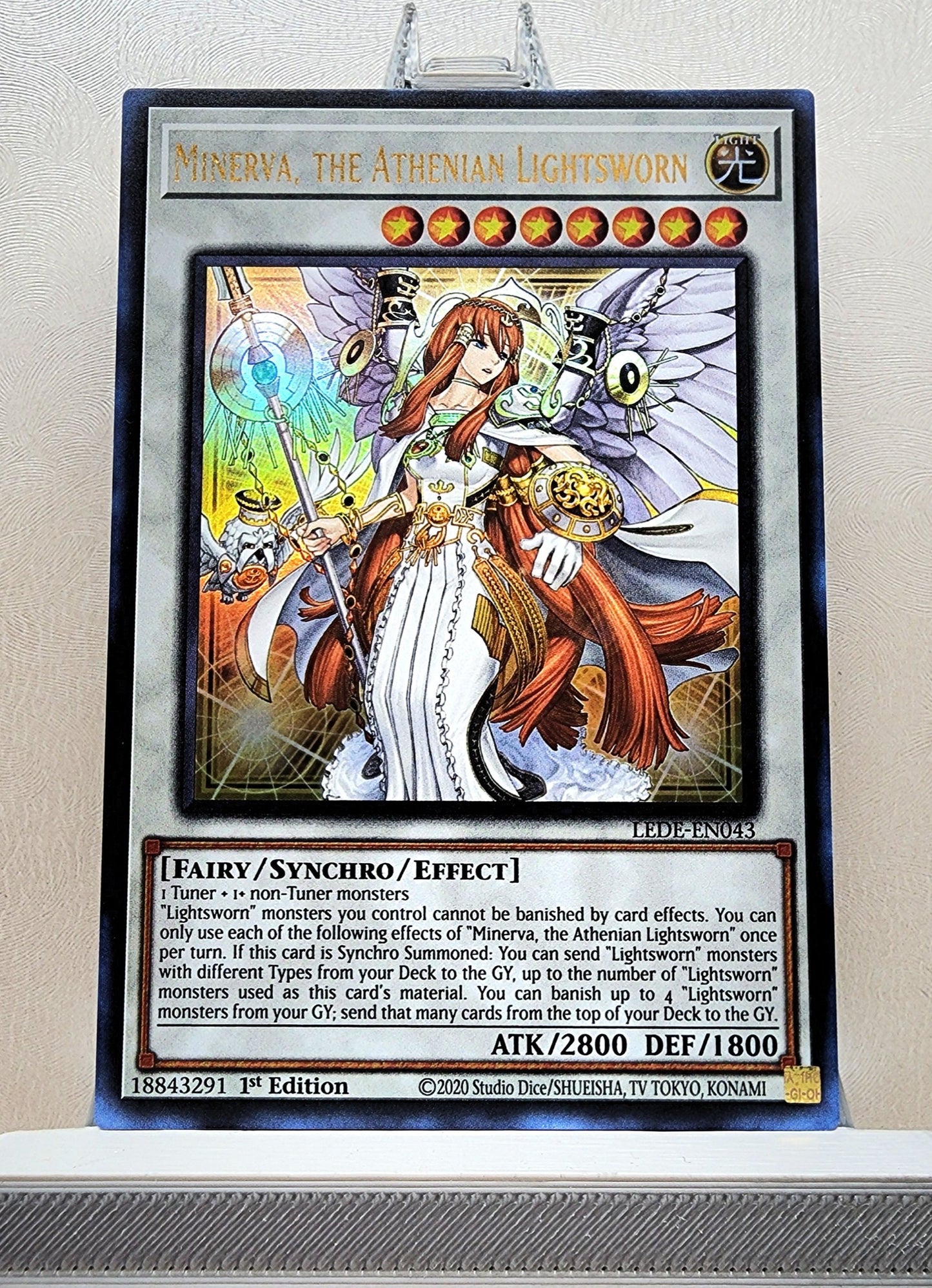 Yugioh! 1x Minerva, the Athenian Lightsworn (LEDE - Ultra Rare) 1st Edition