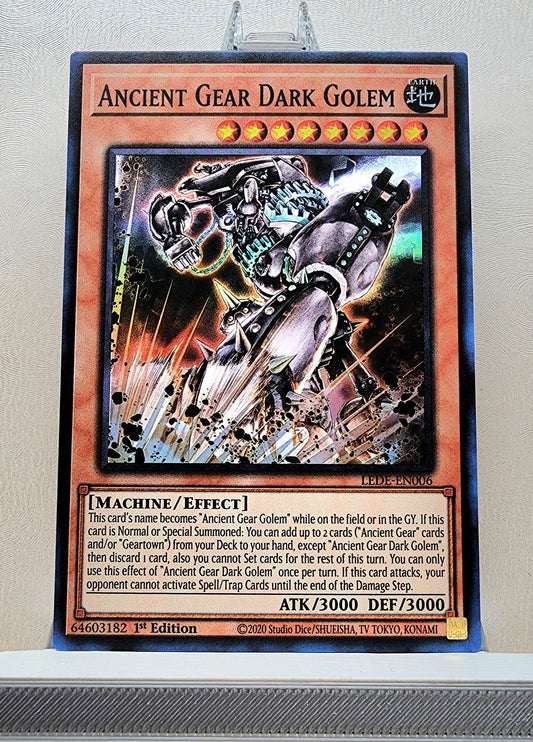 Yugioh! 1x Ancient Gear Dark Golem (LEDE - Super Rare) 1st Edition