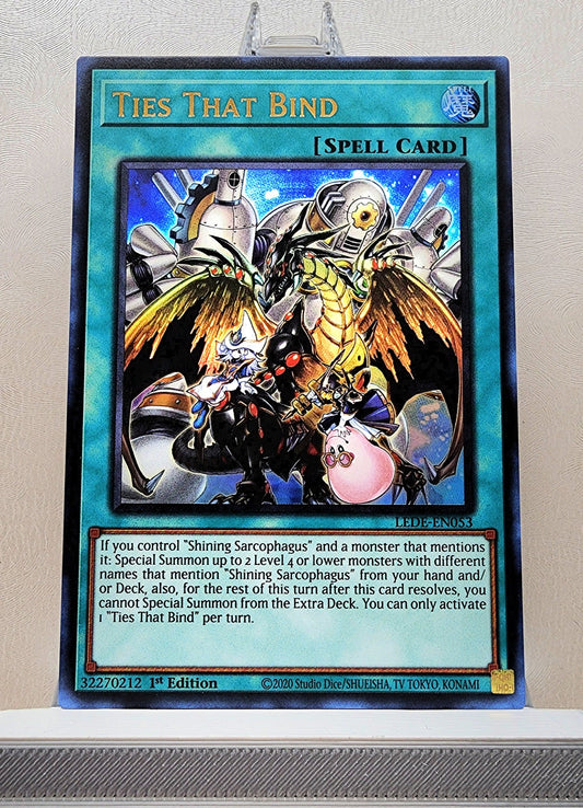 Yugioh! 1x Ties That Bind (LEDE - Ultra Rare) 1st Edition