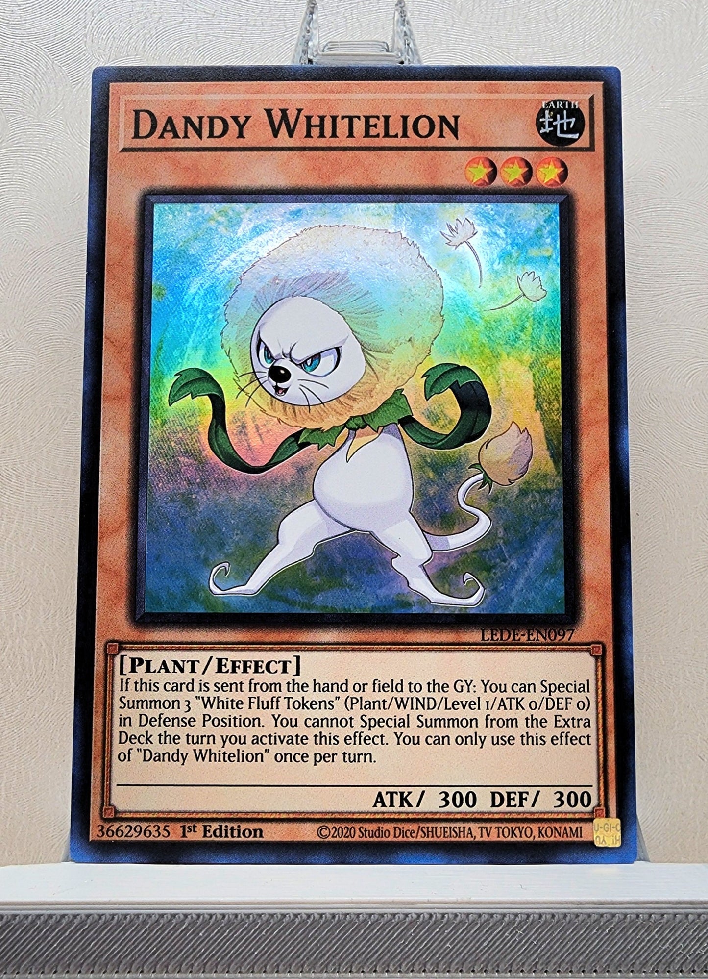 Yugioh! 1x Dandy Whitelion (LEDE - Super Rare) 1st Edition