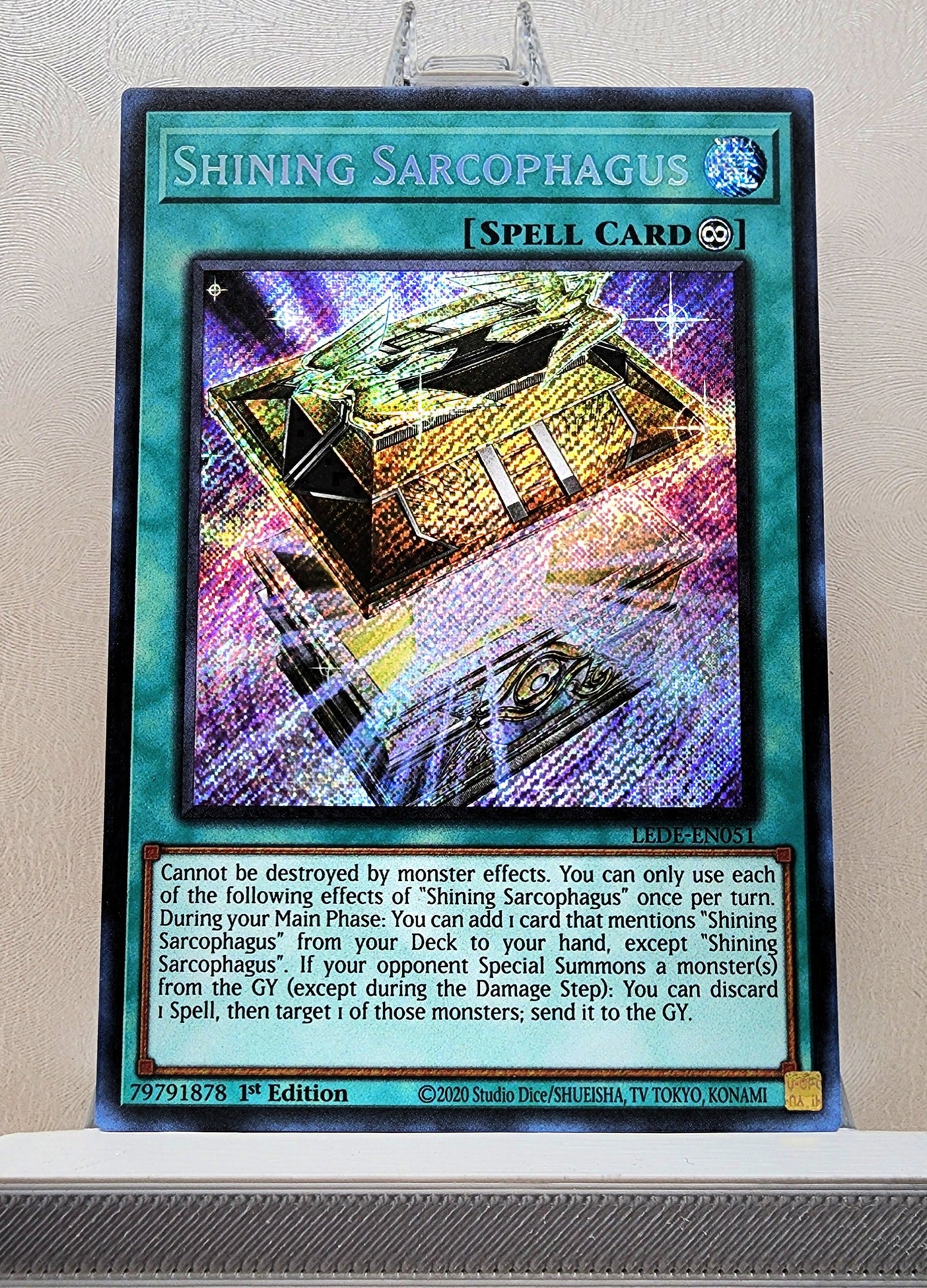 Yugioh! 1x Shining Sarcophagus (LEDE - Secret Rare) 1st Edition