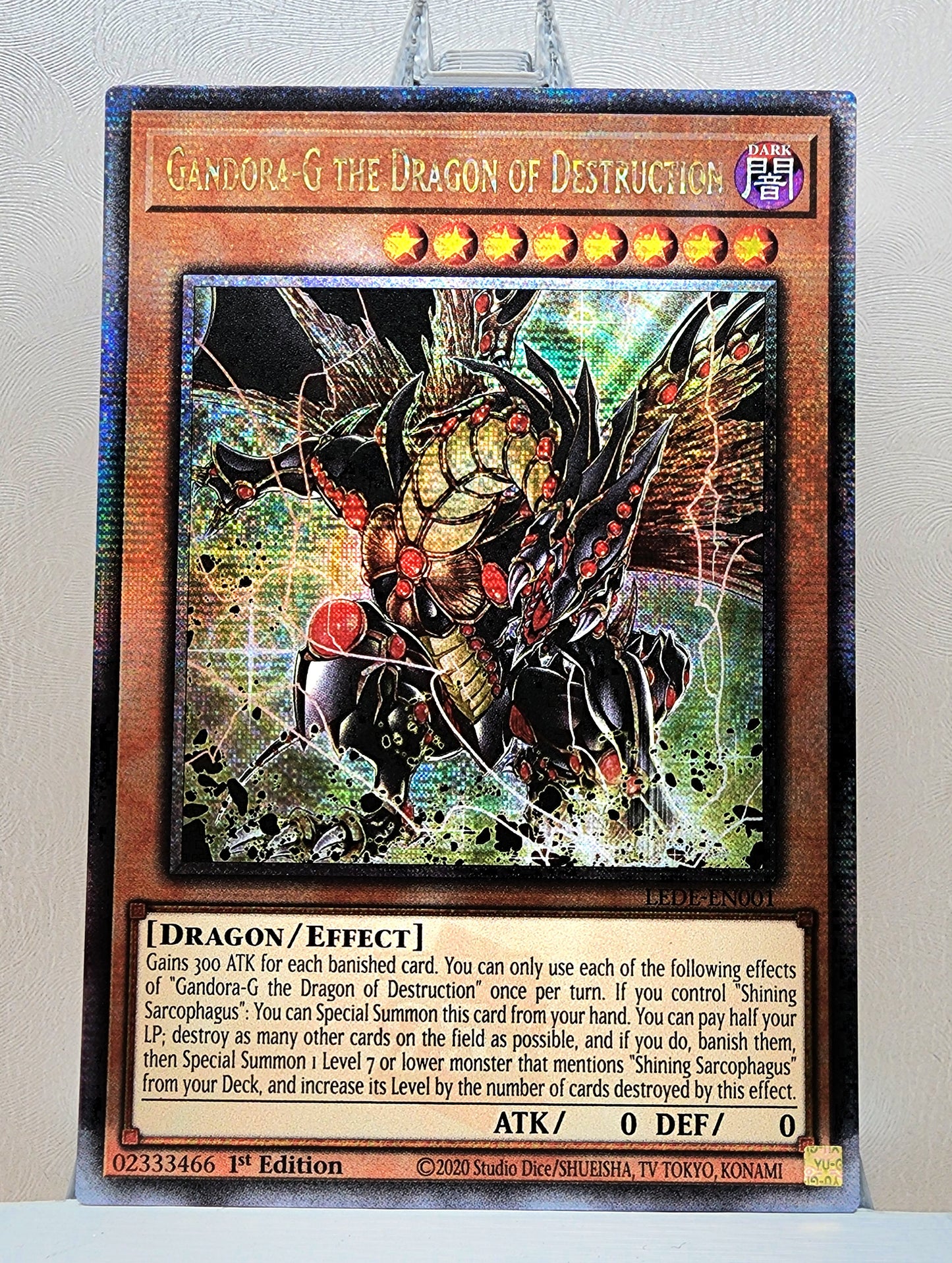 Yugioh! 1x Gandora-G the Dragon of Destruction (LEDE - Quarter Century Secret Rare) 1st Edition