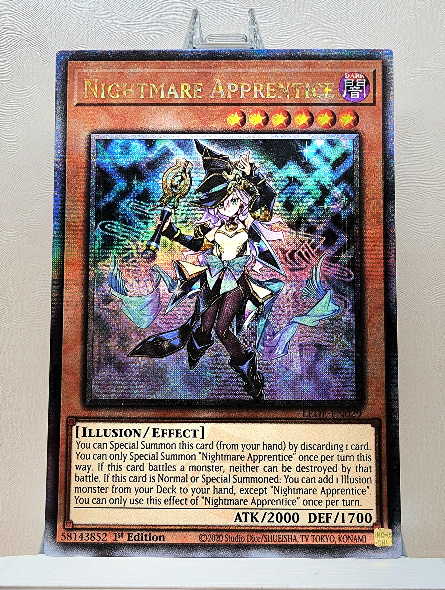 Yugioh! 1x Nightmare Apprentice (LEDE - Quarter Century Secret Rare) 1st Edition