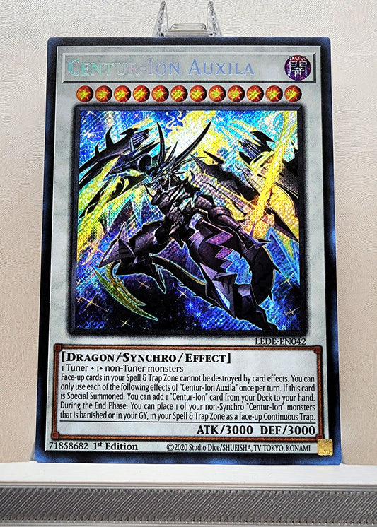 Yugioh! 1x Centur-Ion Auxila (LEDE - Secret Rare) 1st Edition