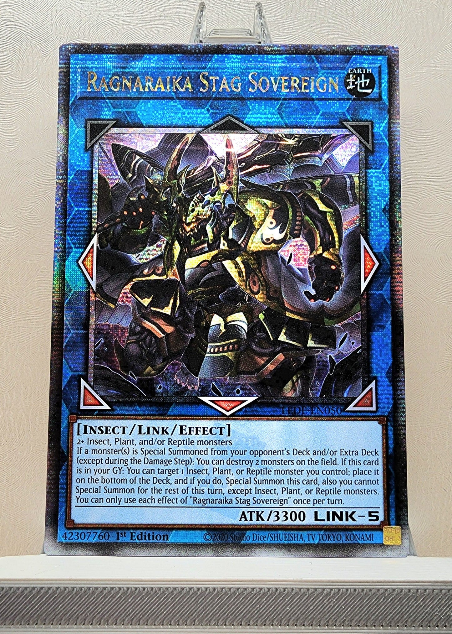 Yugioh! 1x Ragnaraika Stag Sovereign (LEDE - Quarter Century Secret Rare) 1st Edition