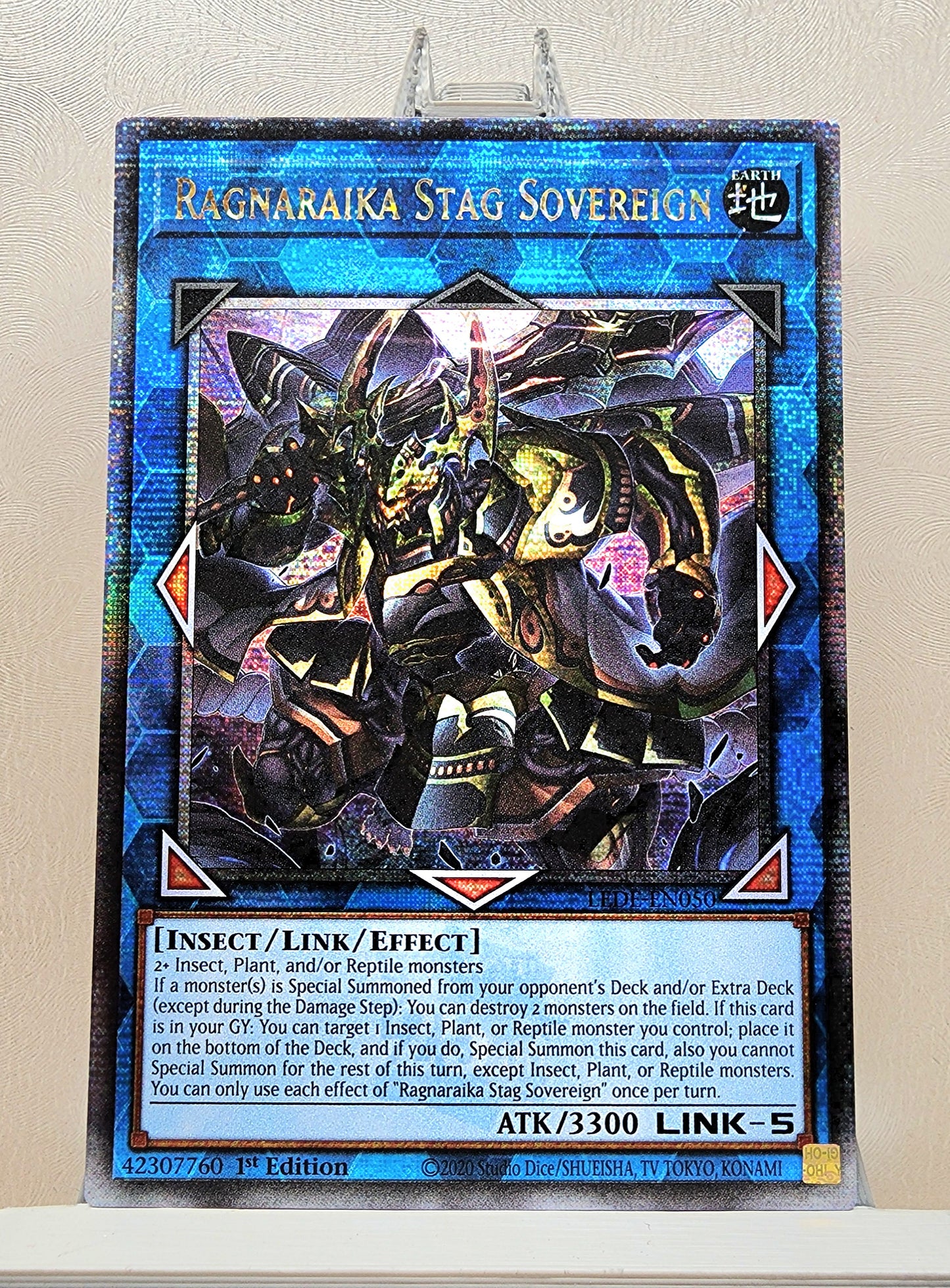 Yugioh! 1x Ragnaraika Stag Sovereign (LEDE - Quarter Century Secret Rare) 1st Edition