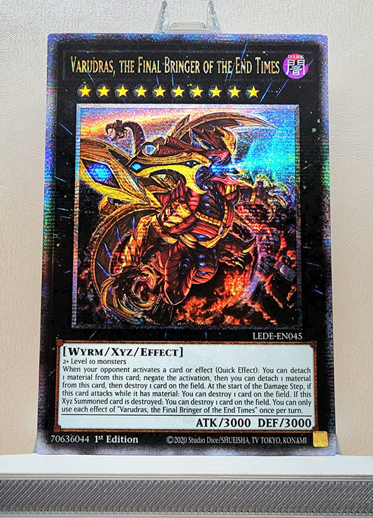 Yugioh! 1x Varudras, the Final Bringer of the End Times (LEDE - Quarter Century Secret Rare) 1st Edition