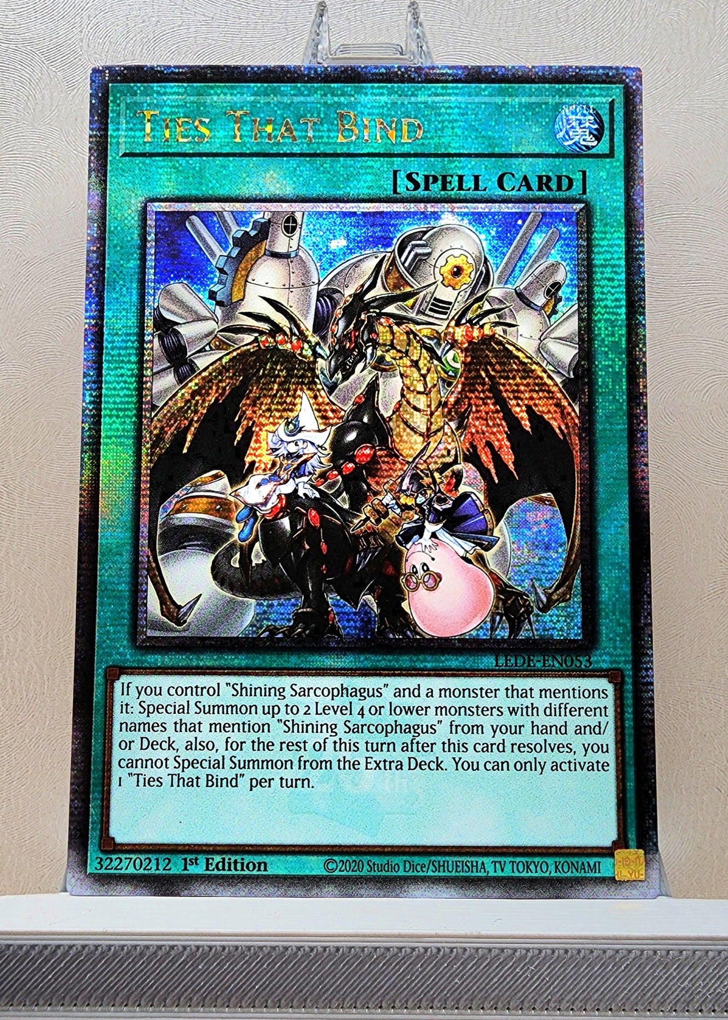 Yugioh! 1x Ties That Bind (LEDE - Quarter Century Secret Rare) 1st Edition