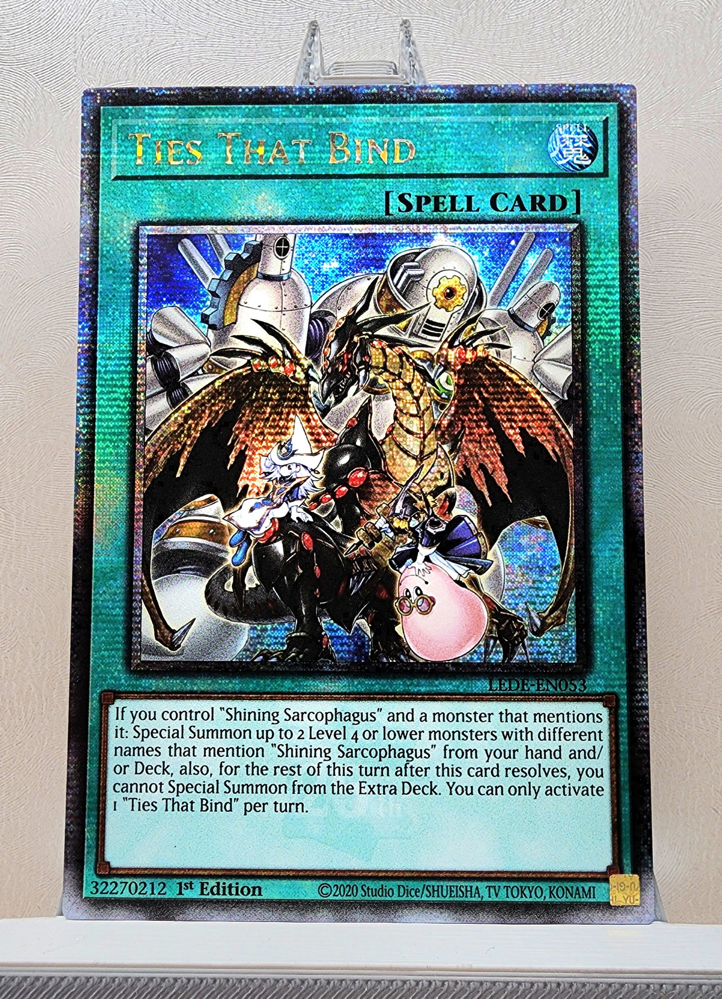 Yugioh! 1x Ties That Bind (LEDE - Quarter Century Secret Rare) 1st Edition