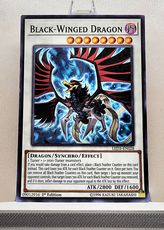 Yugioh! 1x Black Winged Dragon (LED3 - Common) 1st Edition