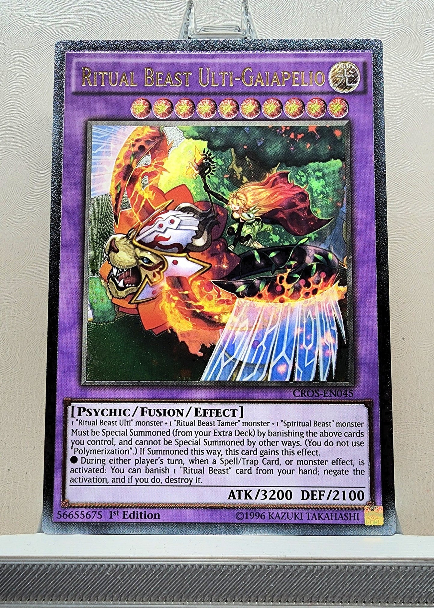 Yugioh! 1x Ritual Beast Ulti-Gaiapelio (CROS - Ultimate Rare) 1st/Unli Edition