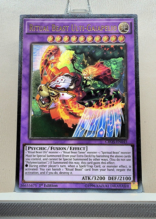 Yugioh! 1x Ritual Beast Ulti-Gaiapelio (CROS - Ultimate Rare) 1st/Unli Edition