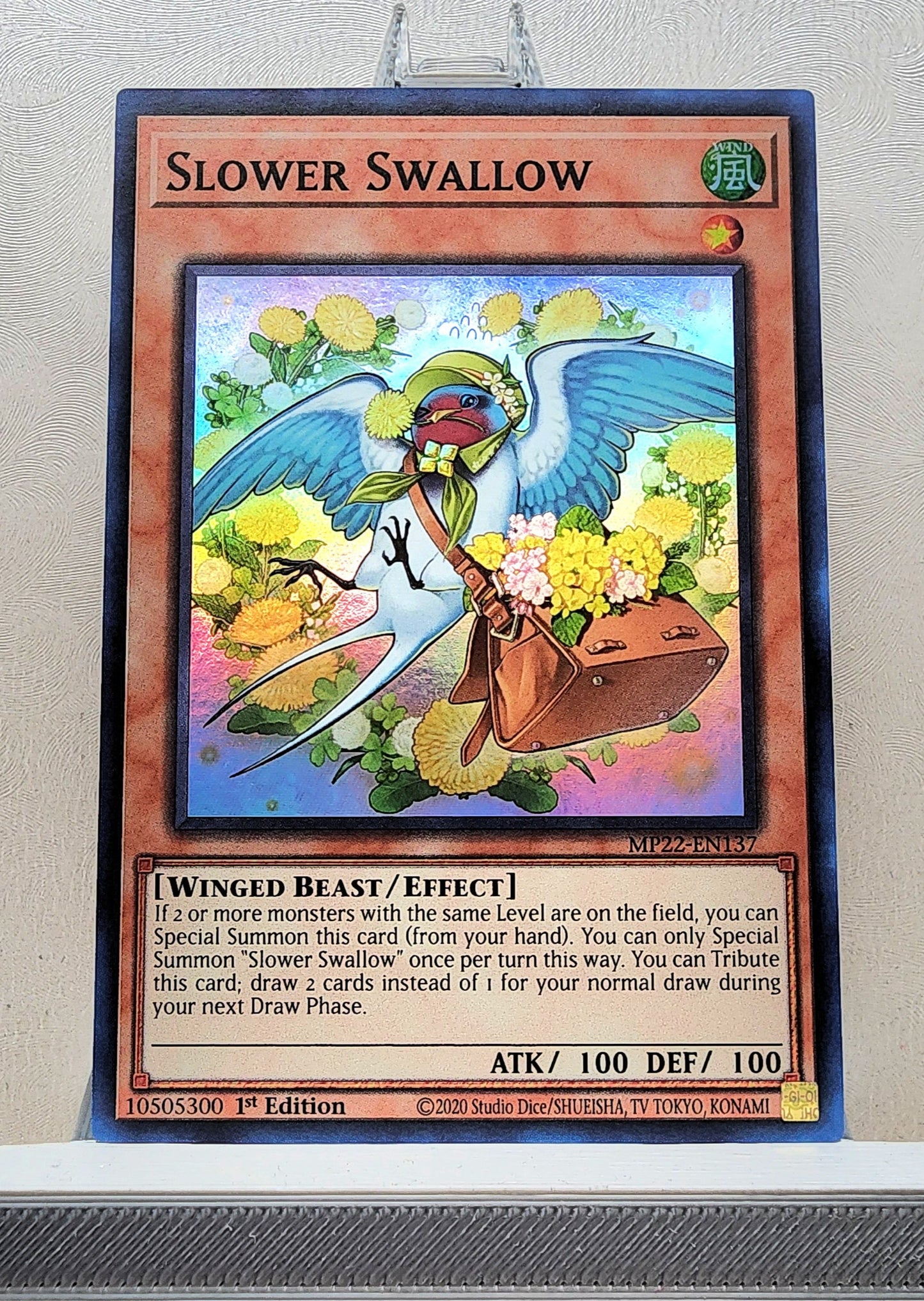 Yugioh! 1x Slower Swallow (MP22 - Super Rare) 1st Edition