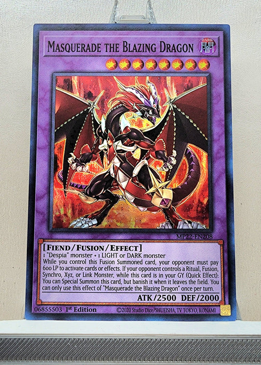 Yugioh! 1x Masquerade the Blazing Dragon (MP22 - Super Rare) 1st Edition