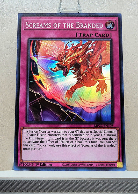 Yugioh! 1x Screams of the Branded (MP22 - Super Rare) 1st Edition