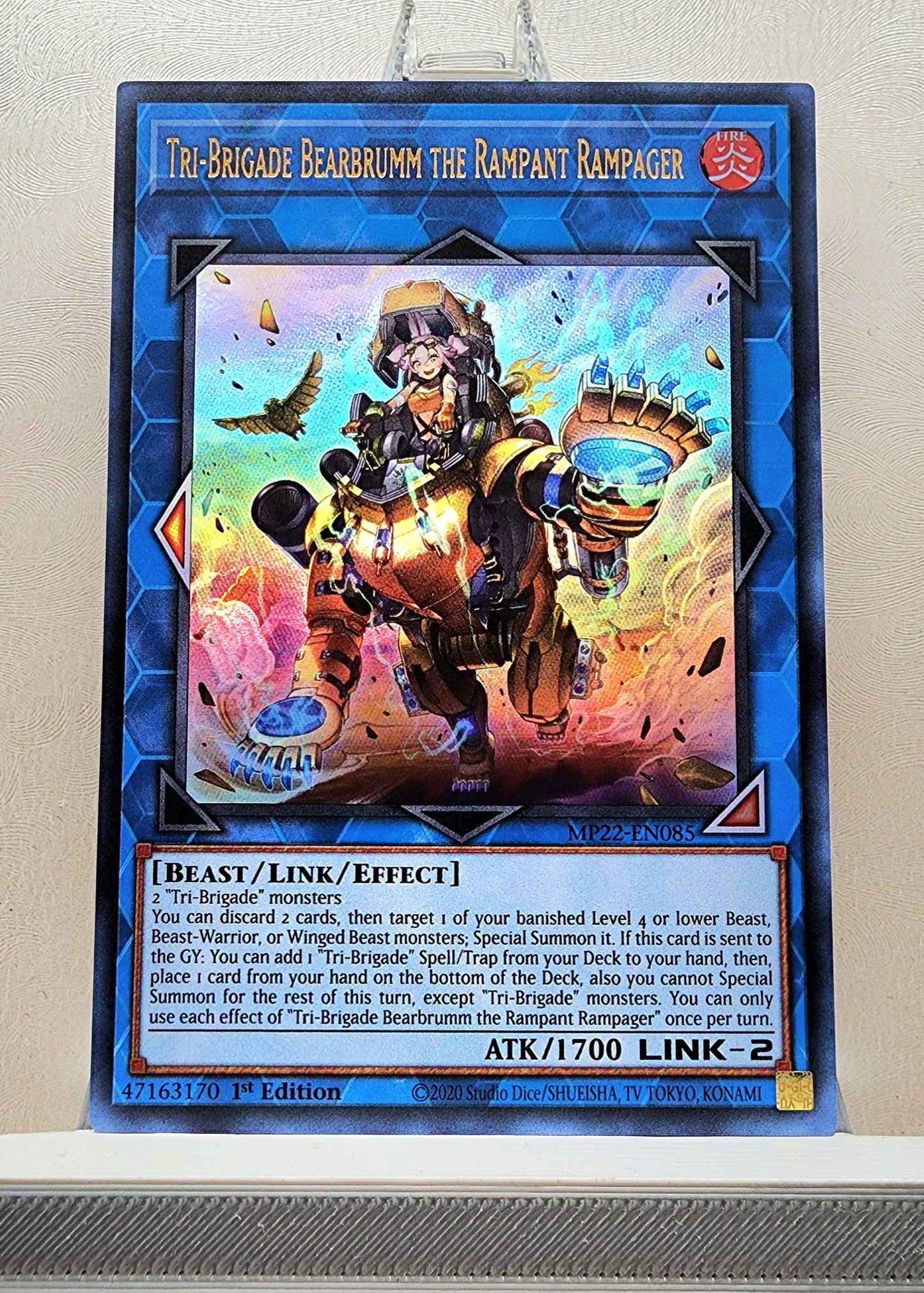 Yugioh! 1x Tri-Brigade Bearbrumm the Rampant Rampager (MP22 - Ultra Rare) 1st Edition