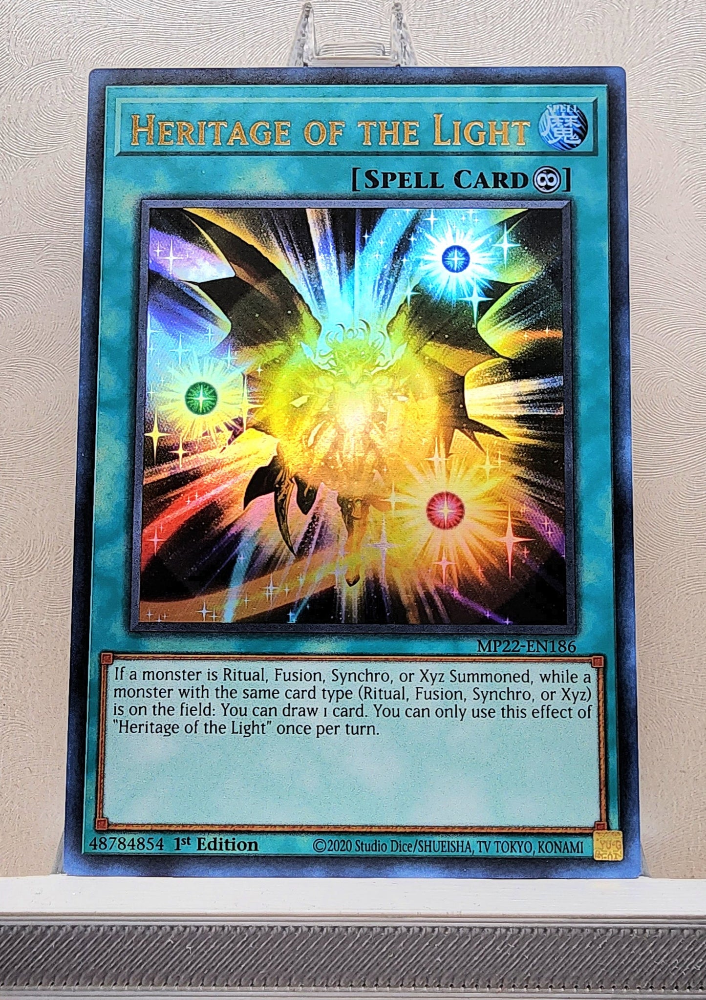 Yugioh! 1x Heritage of Light (MP22 - Ultra Rare) 1st Edition