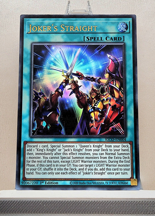 Yugioh! 1x Joker's Straight (KICO - Ultra Rare) 1st Edition