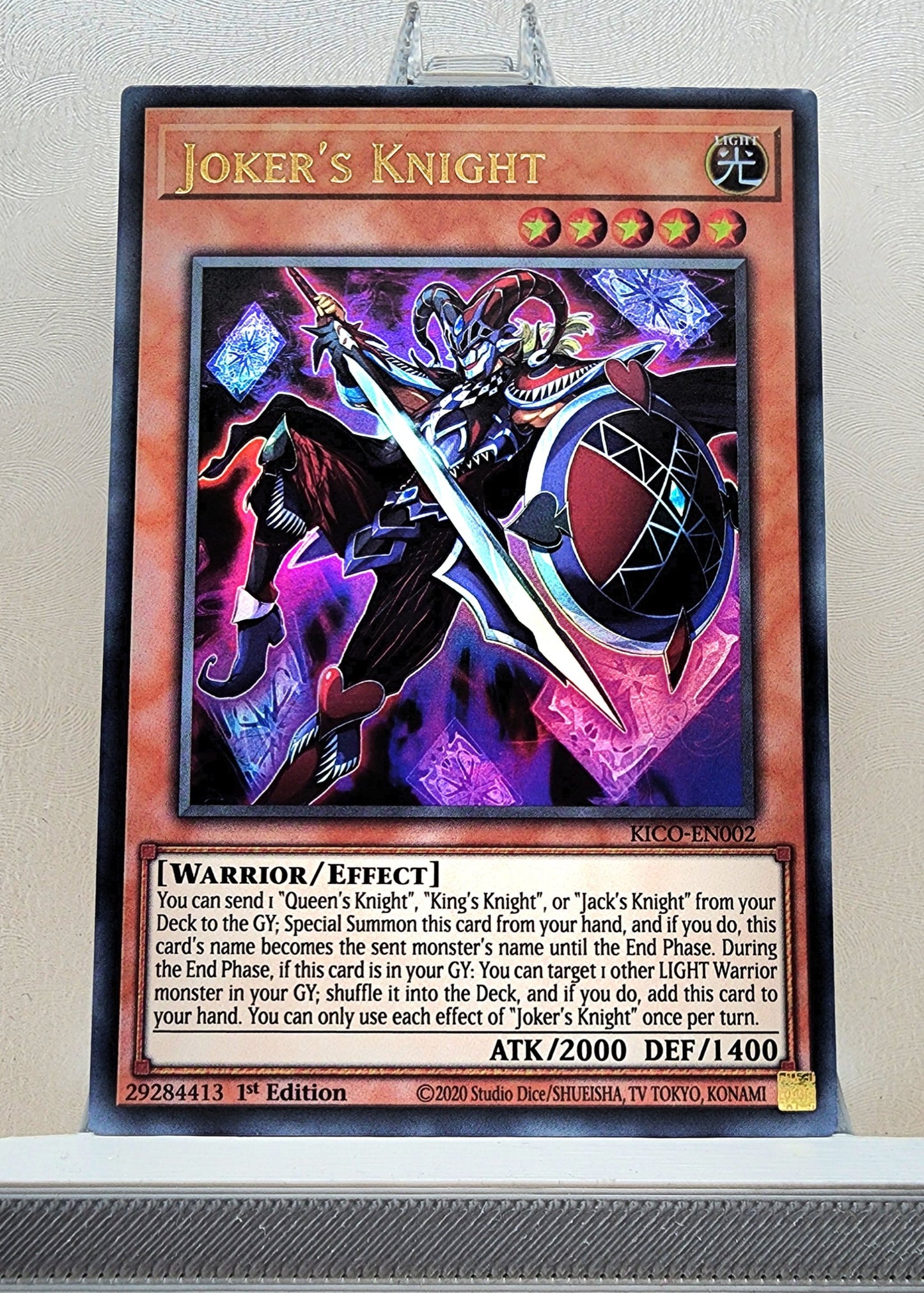 Yugioh! 1x Joker's Knight (KICO - Ultra Rare) 1st Edition