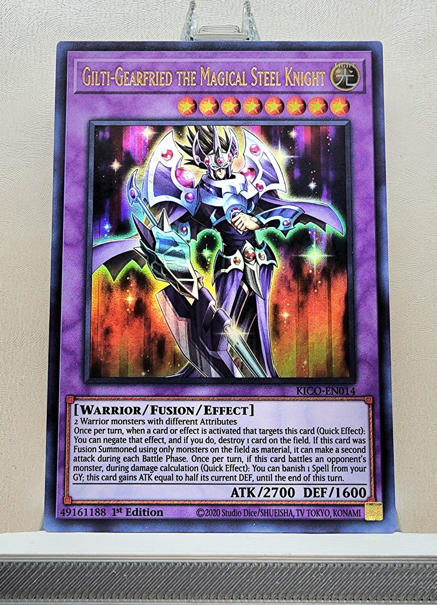 Yugioh! 1x Gilti-Gearfried the Magical Steel Knight (KICO - Ultra Rare) 1st Edition