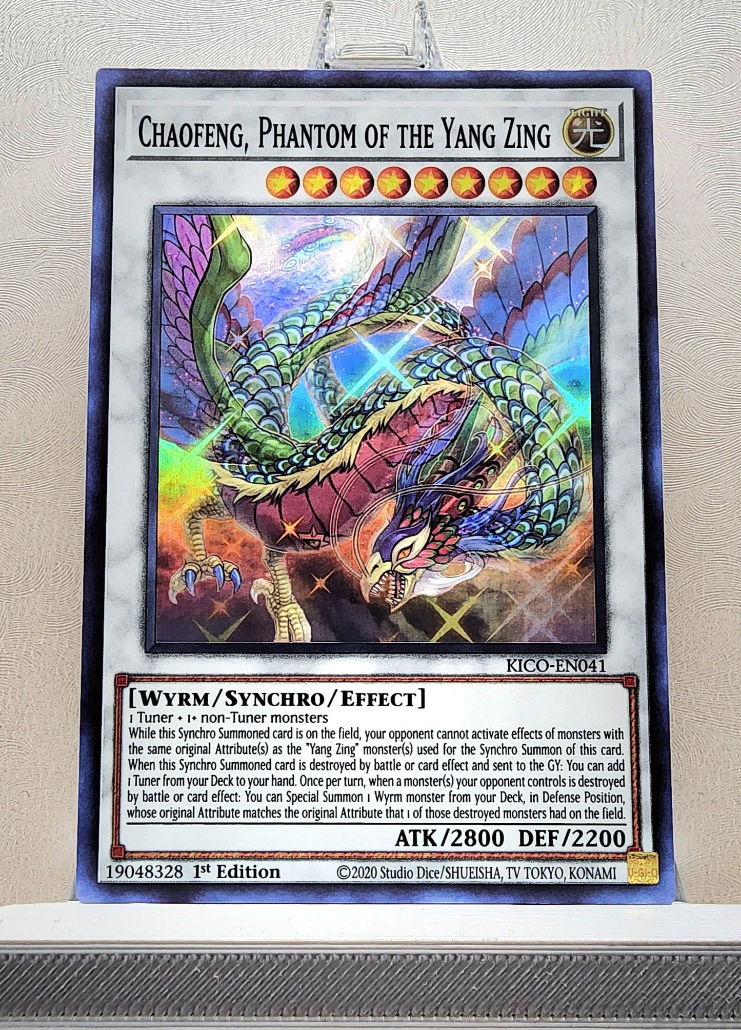 Yugioh! 1x Chaofeng, Phantom of the Yang Zing (KICO - Super Rare) 1st Edition