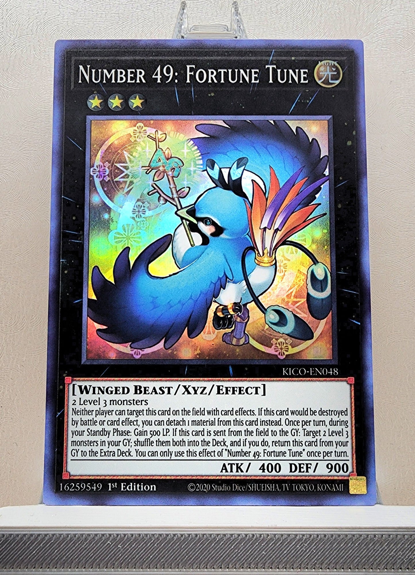 Yugioh! 1x Number 49: Fortune Tune (KICO - Super Rare) 1st Edition