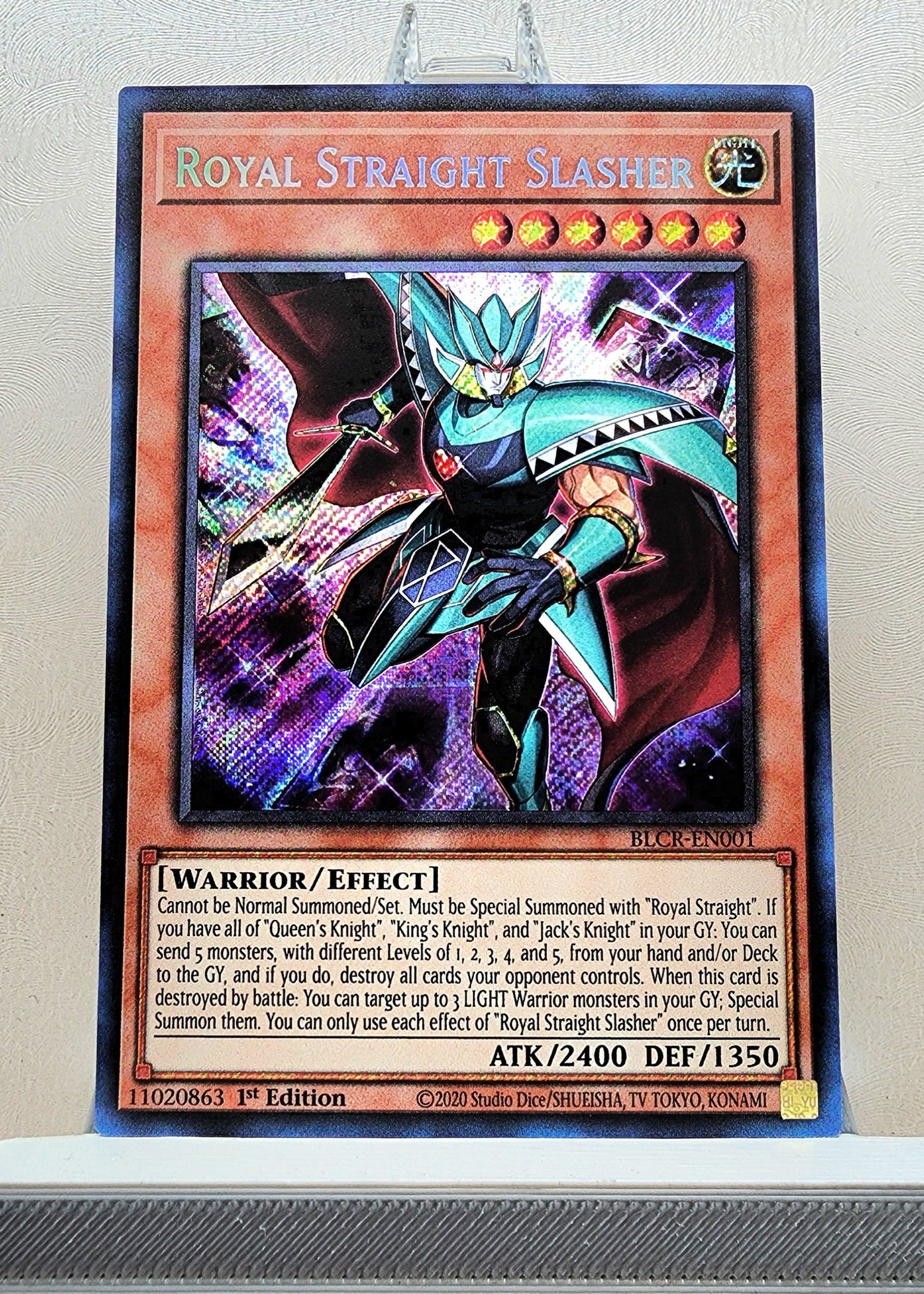 Yugioh! 1x Royal Straight Slasher (BLCR - Secret Rare) 1st Edition