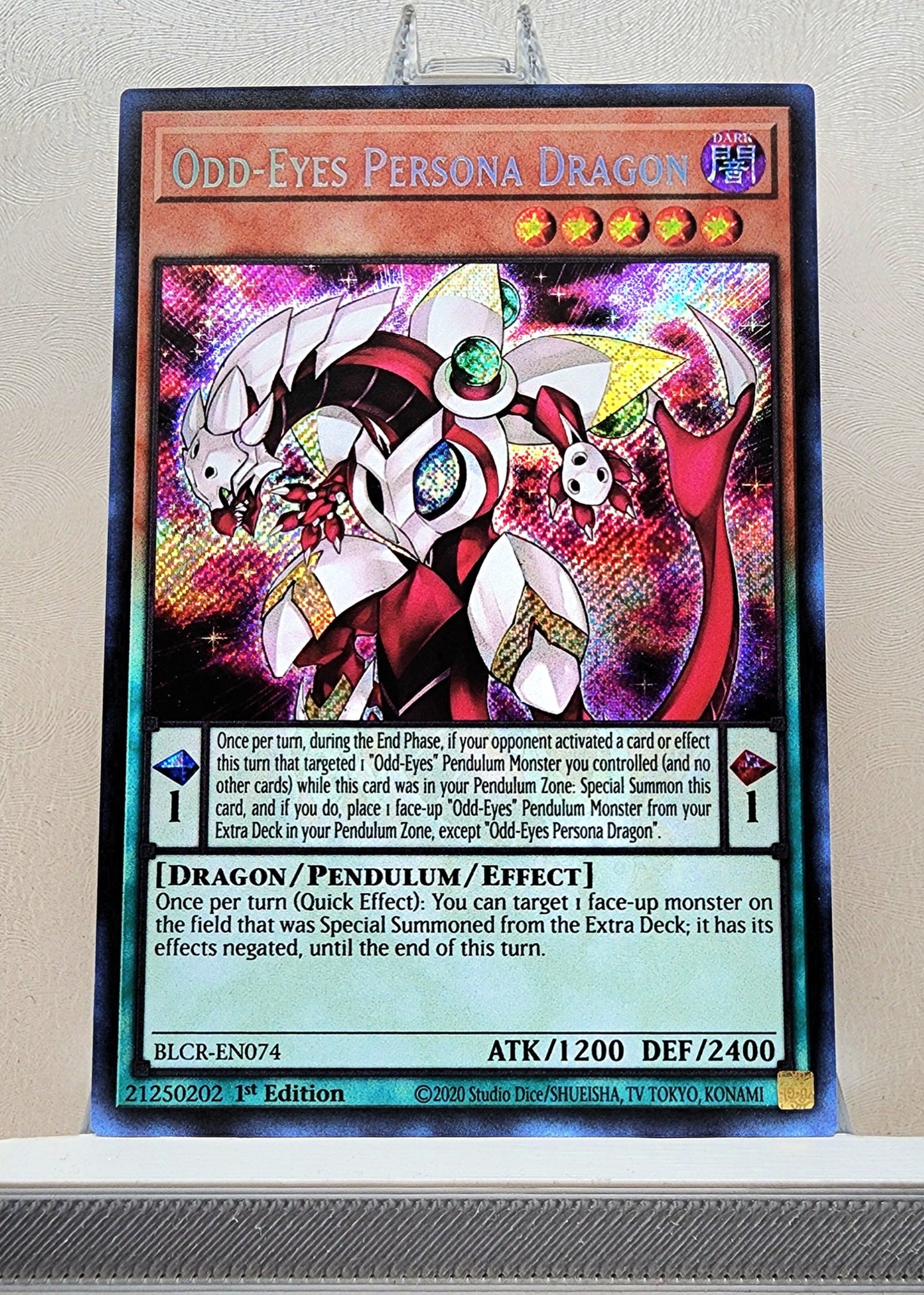 Yugioh! 1x Odd-Eyes Persona Dragon (BLCR - Secret Rare) 1st Edition