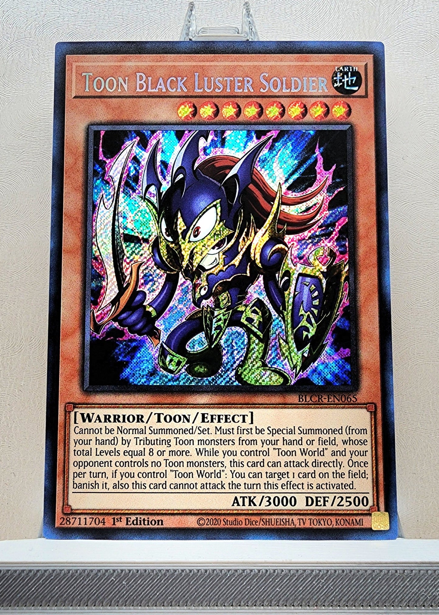 Yugioh! 1x Toon Black Luster Soldier (BLCR - Secret Rare) 1st Edition