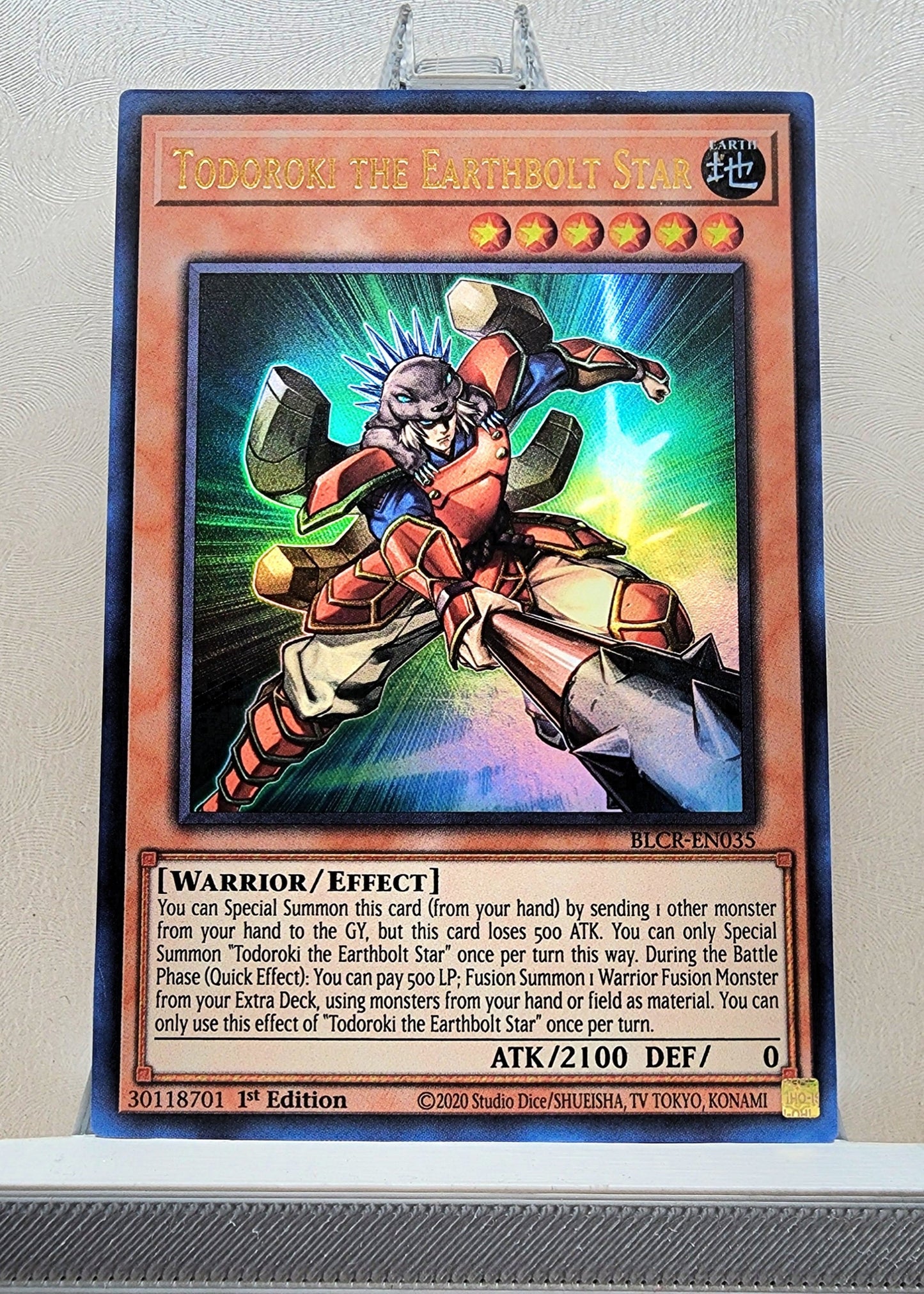 Yugioh! 1x Todoroki the Earthbolt Star (BLCR - Ultra Rare) 1st Edition