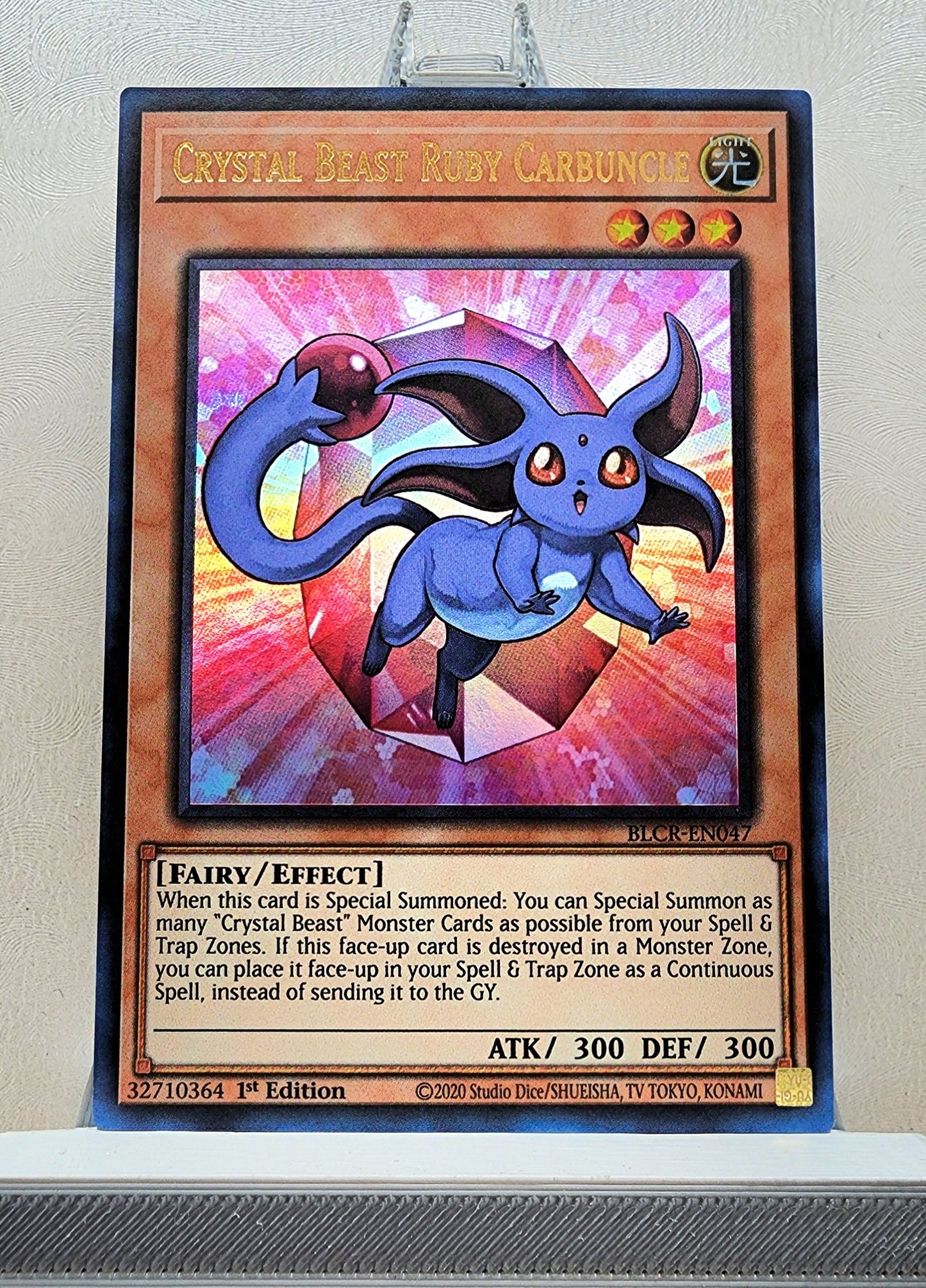 Yugioh! 1x Crystal Beast Ruby Carbuncle (BLCR - Ultra Rare) 1st Edition