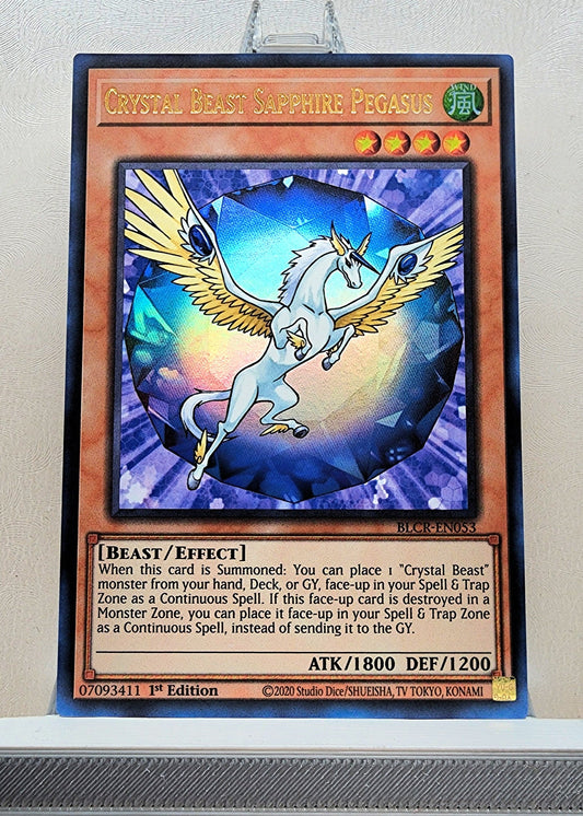 Yugioh! 1x Crystal Beast Sapphire Pegasus (BLCR - Ultra Rare) 1st Edition