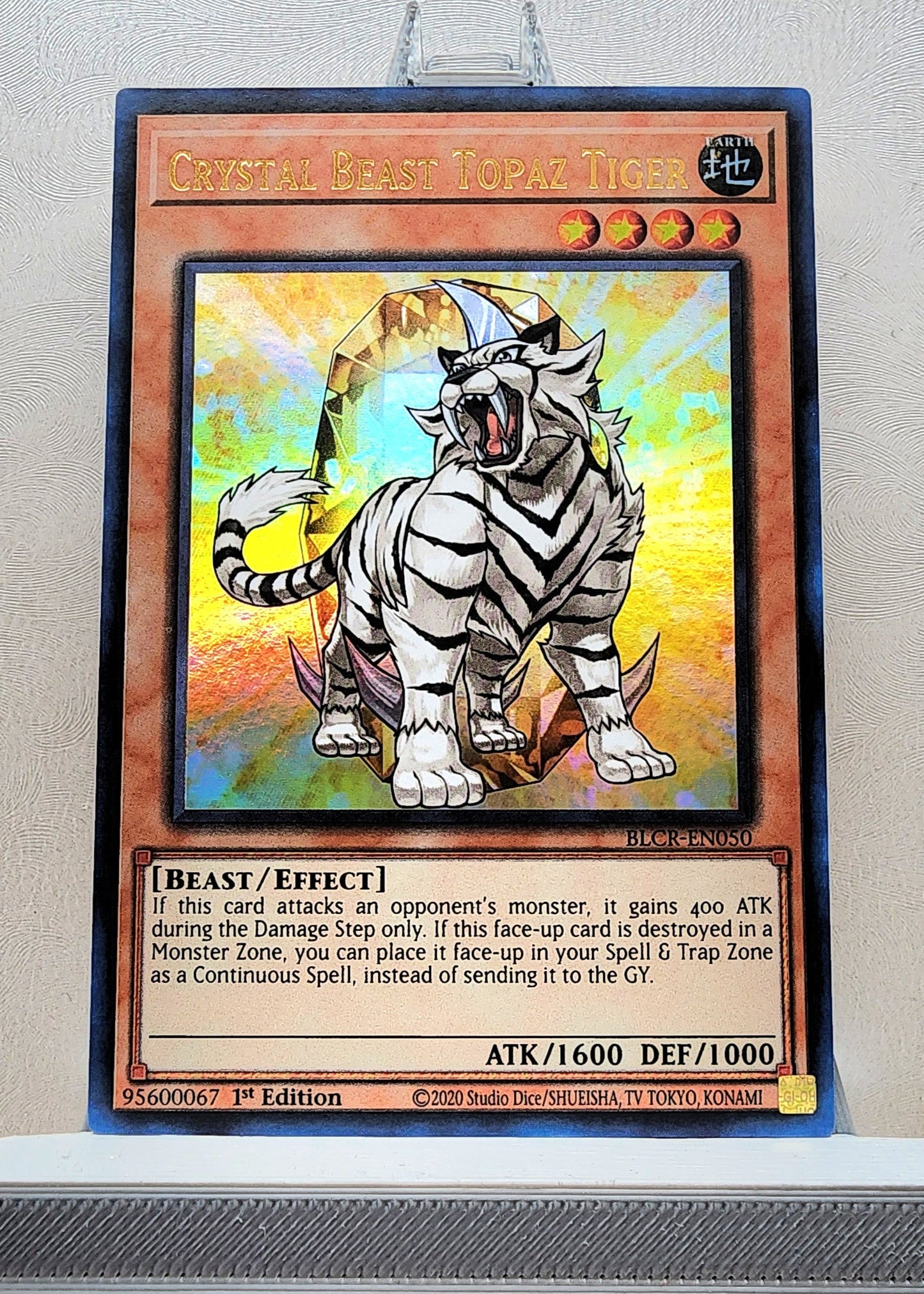 Yugioh! 1x Crystal Beast Topaz Tiger (BLCR - Ultra Rare) 1st Edition