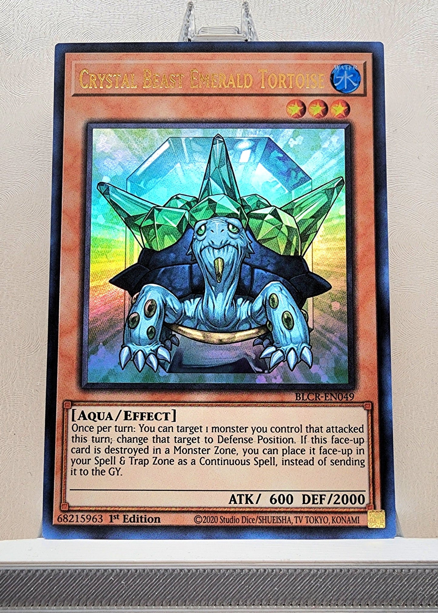 Yugioh! 1x Crystal Beast Emerald Tortoise (BLCR - Ultra Rare) 1st Edition