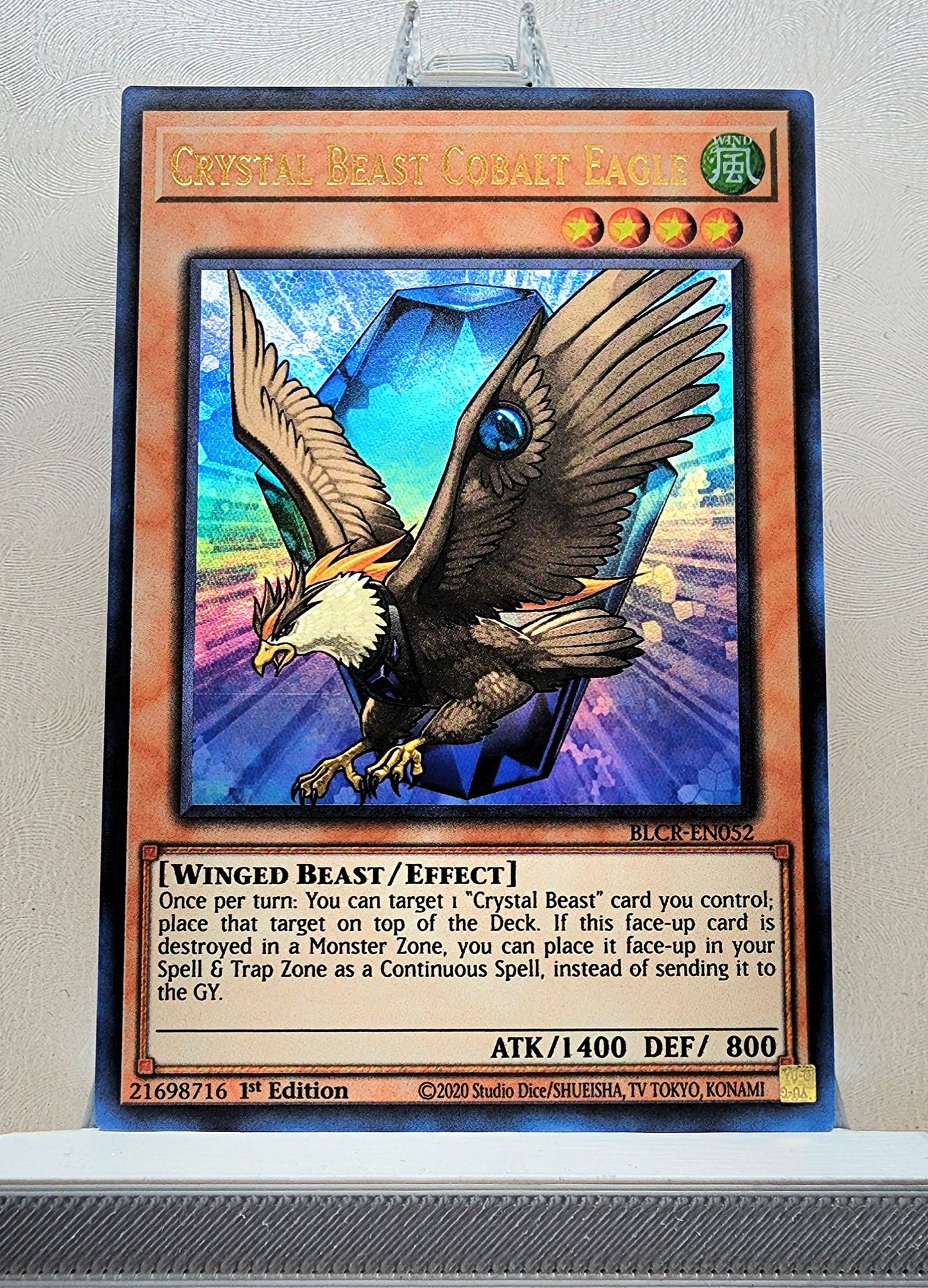 Yugioh! 1x Crystal Beast Cobalt Eagle (BLCR - Ultra Rare) 1st Edition