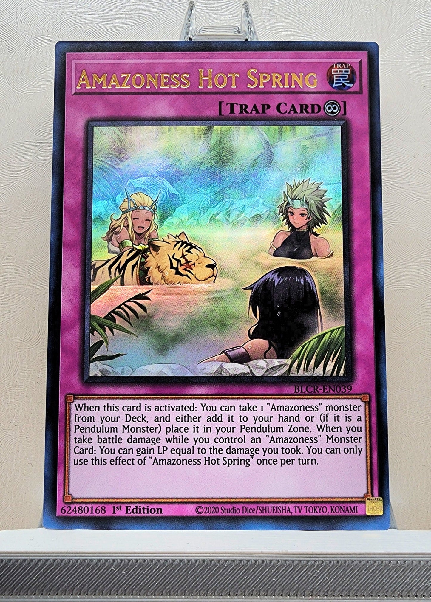 Yugioh! 1x Amazoness Hot Spring (BLCR - Ultra Rare) 1st Edition