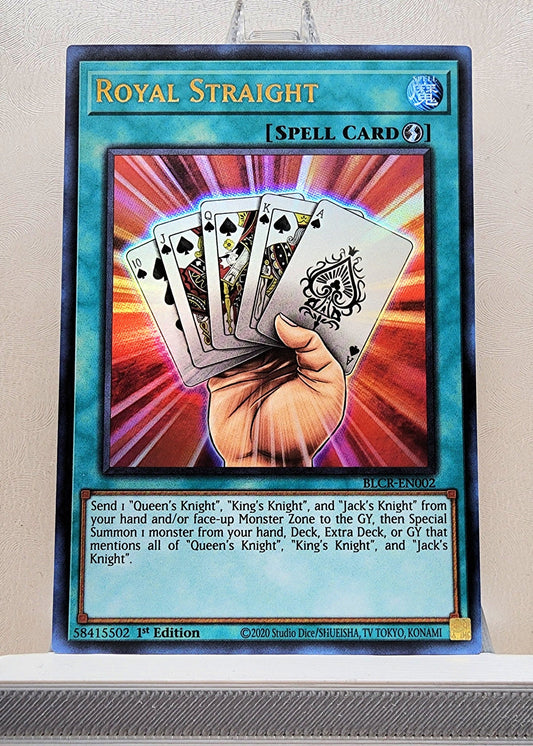 Yugioh! 1x Royal Straight (BLCR - Ultra Rare) 1st Edition