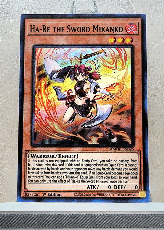 Yugioh! 1x Ha-Re the Sword Mikanko (AMDE - Super Rare) 1st Edition