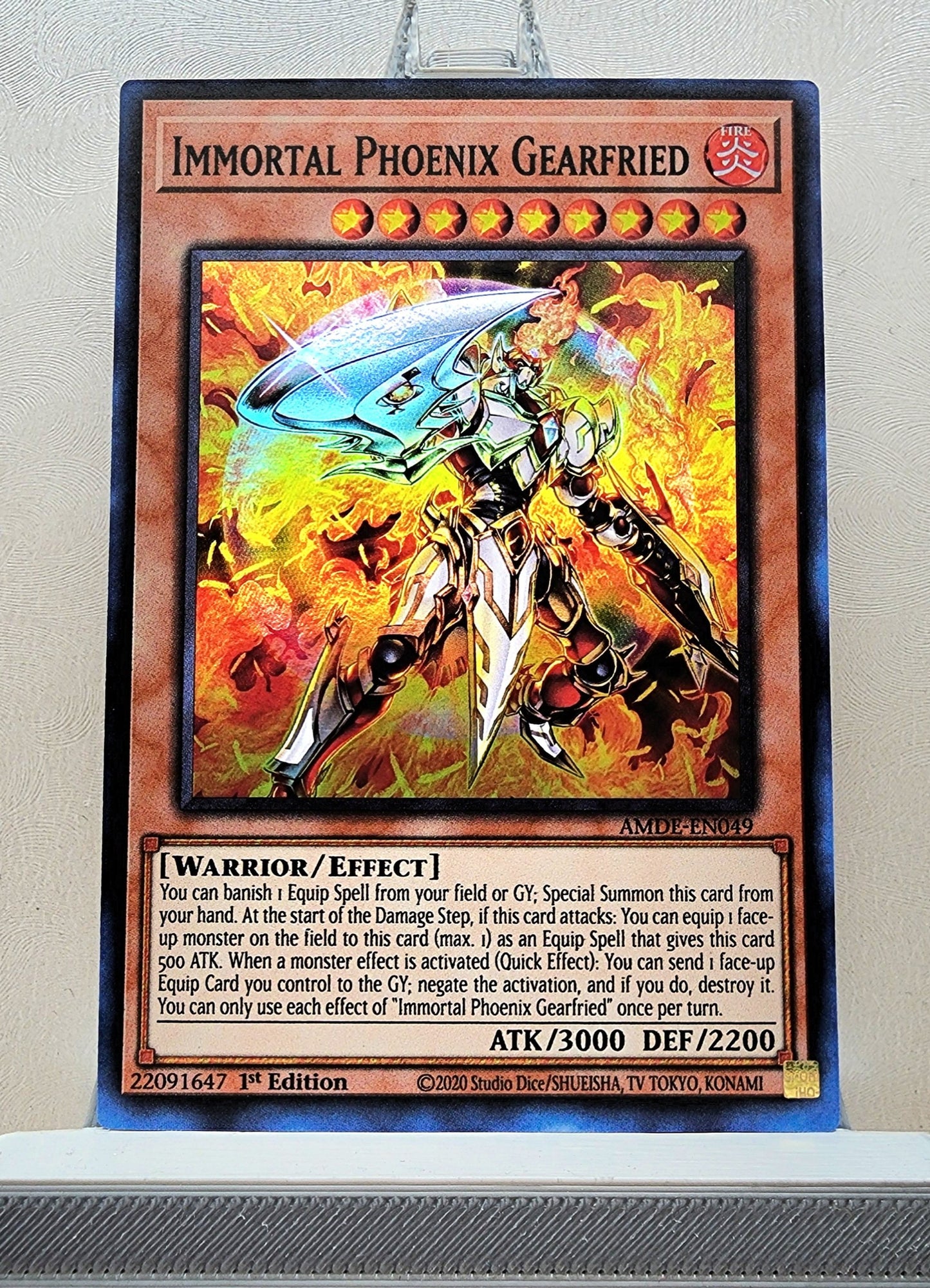 Yugioh! 1x Immortal Phoenix Gearfried (AMDE - Super Rare) 1st Edition