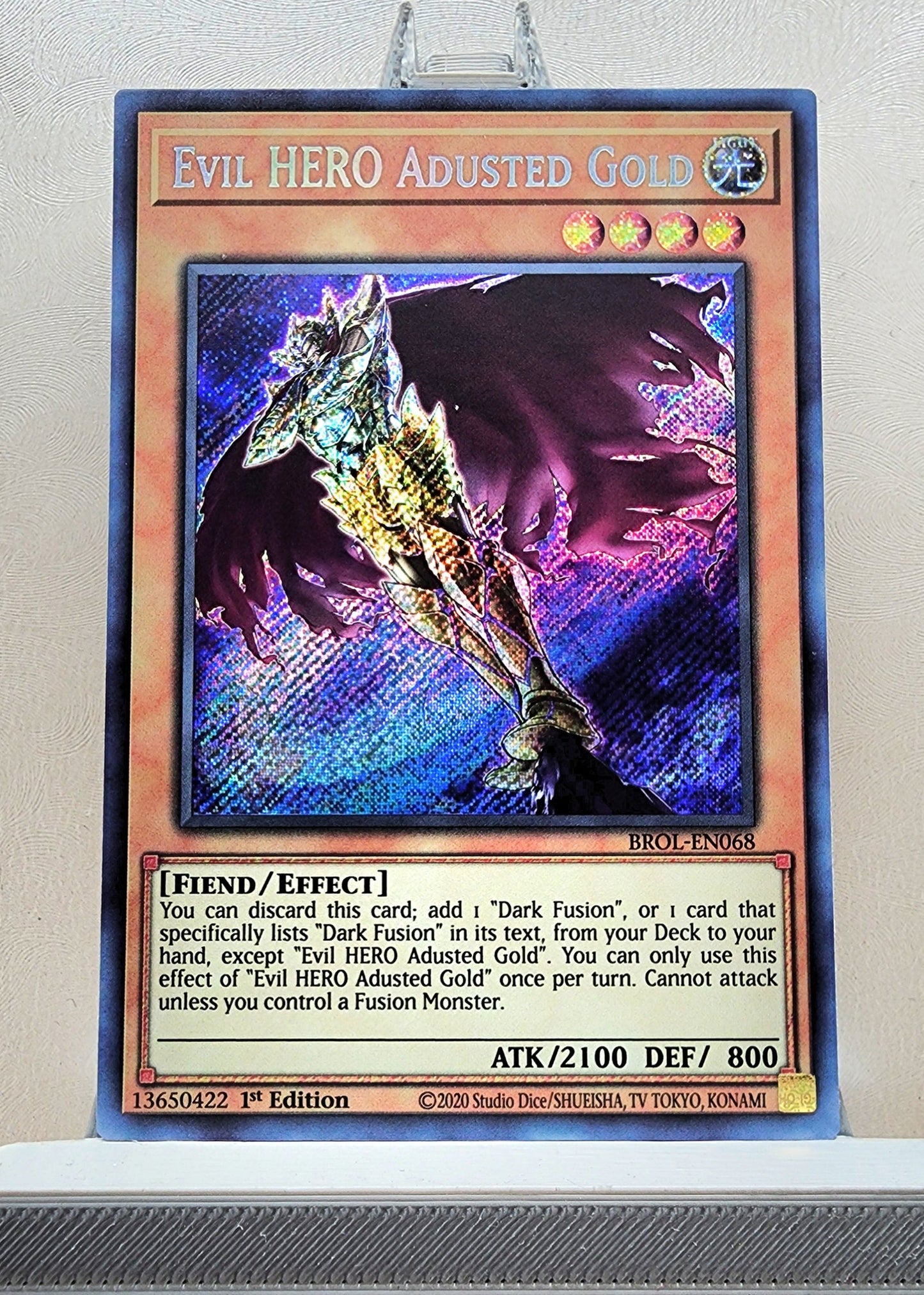 Yugioh! 1x Evil HERO Adusted Gold (BROL - Secret Rare) 1st Edition