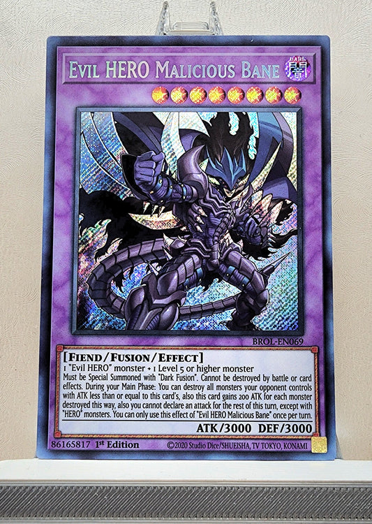 Yugioh! 1x Evil HERO Malicious Bane (BROL - Secret Rare) 1st Edition