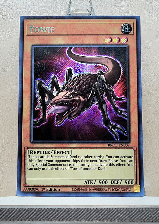 Yugioh! 1x Yowie (BROL - Secret Rare) 1st Edition