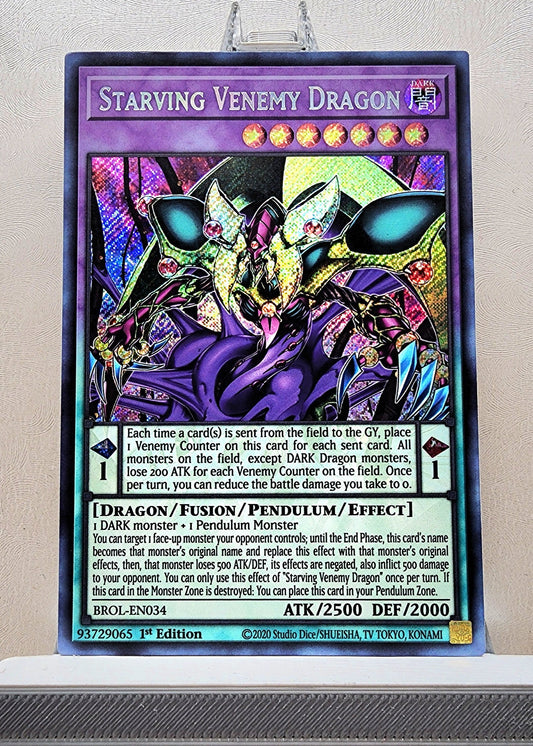 Yugioh! 1x Starving Venemy Dragon (BROL - Secret Rare) 1st Edition