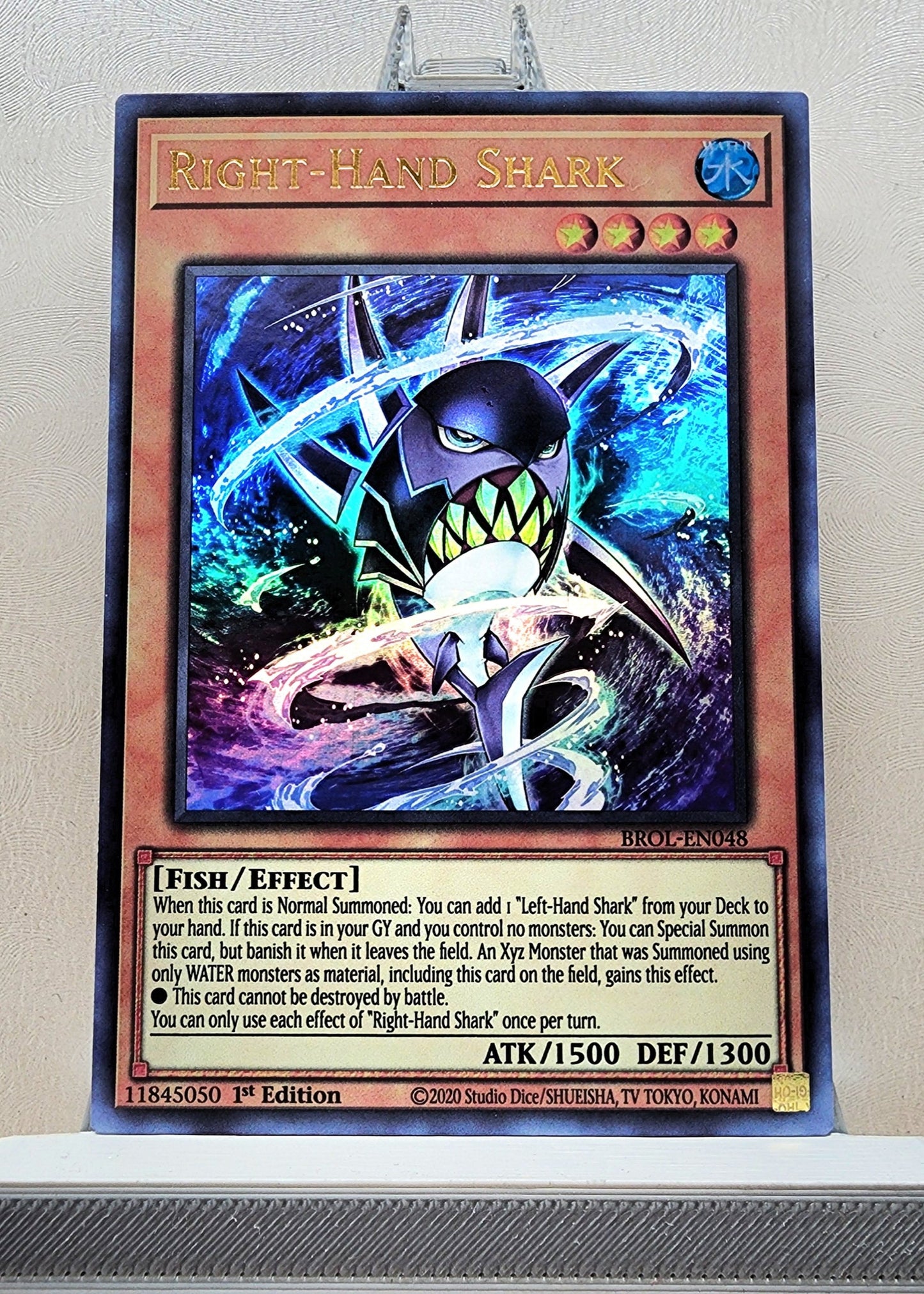 Yugioh! 1x Right-Hand Shark (BROL - Ultra Rare) 1st Edition