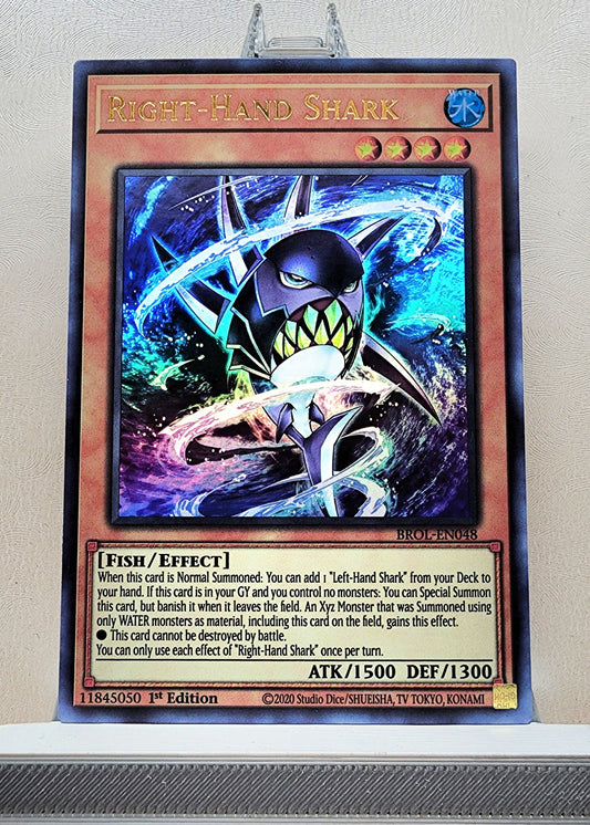 Yugioh! 1x Right-Hand Shark (BROL - Ultra Rare) 1st Edition