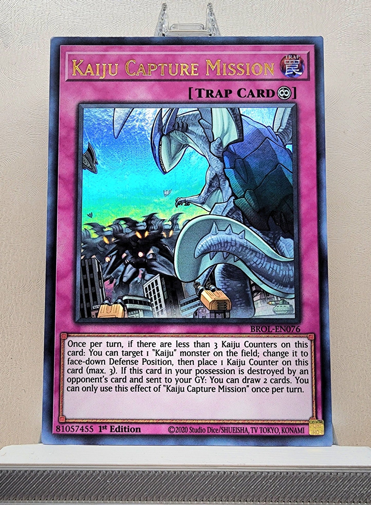 Yugioh! 1x Kaiju Capture Mission (BROL - Ultra Rare) 1st Edition