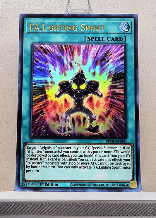 Yugioh! 1x FA.I.ghting Spirit (BROL - Ultra Rare) 1st Edition