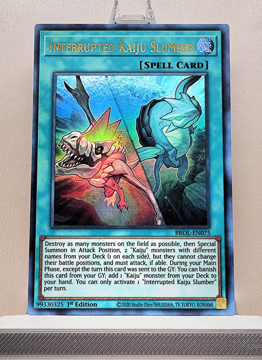 Yugioh! 1x Interrupted Kaiju Slumber (BROL - Ultra Rare) 1st Edition