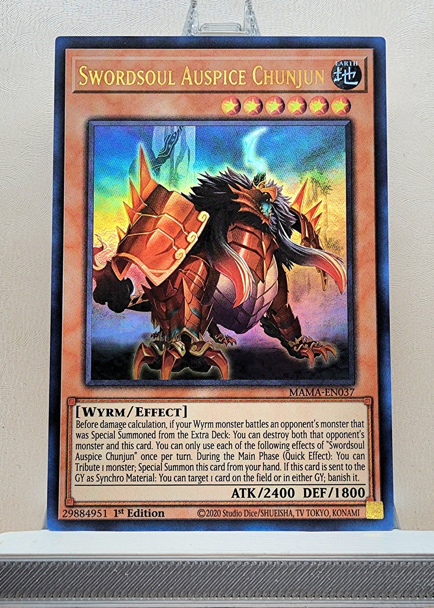 Yugioh! 1x Swordsoul Auspice Chunjun (MAMA - Ultra Rare) 1st Edition